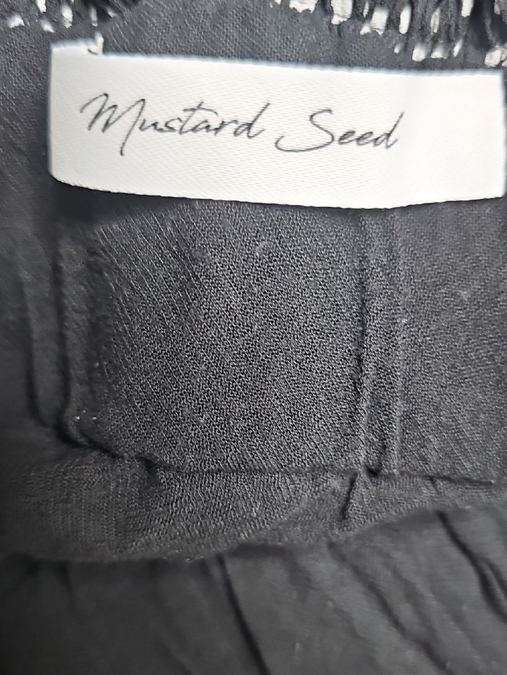 Mustard Seed Black and White Dot Tiered Mini Skirt - Picture 5 of 5